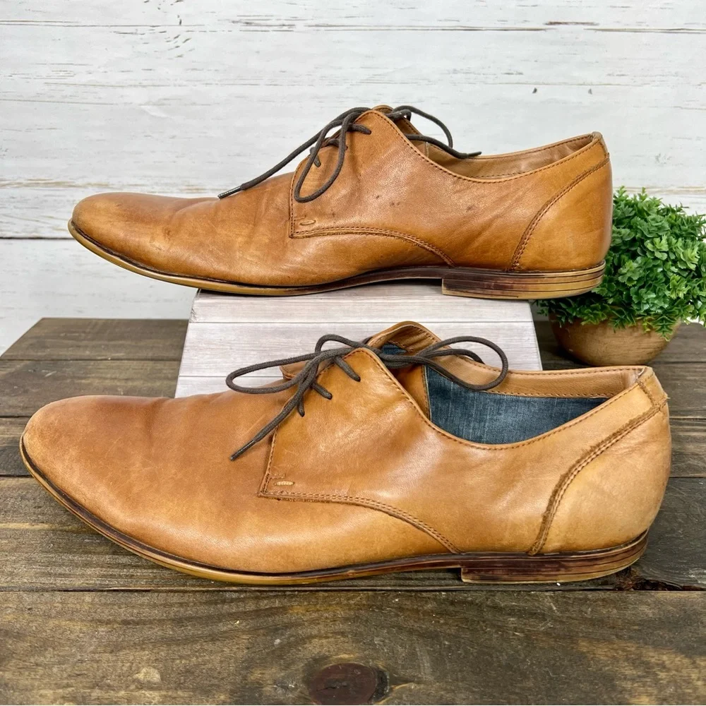 Aldo Men’s Tan Leather Derby Shoes
